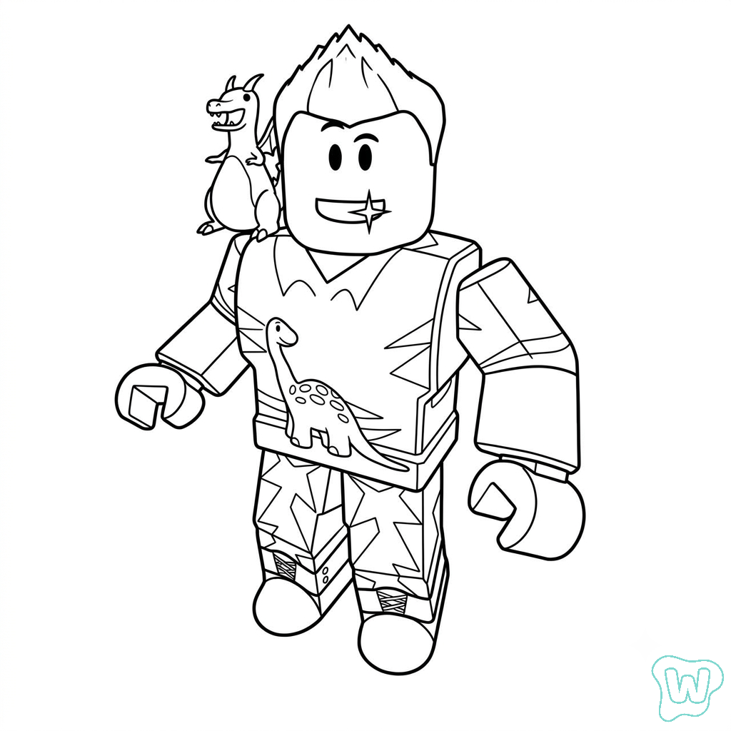 Denis Roblox páginas para colorear pdf
