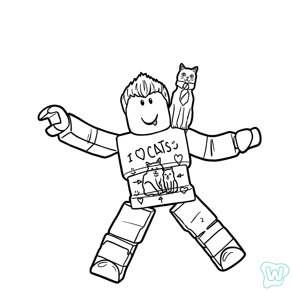 niños Denis Roblox páginas para colorear