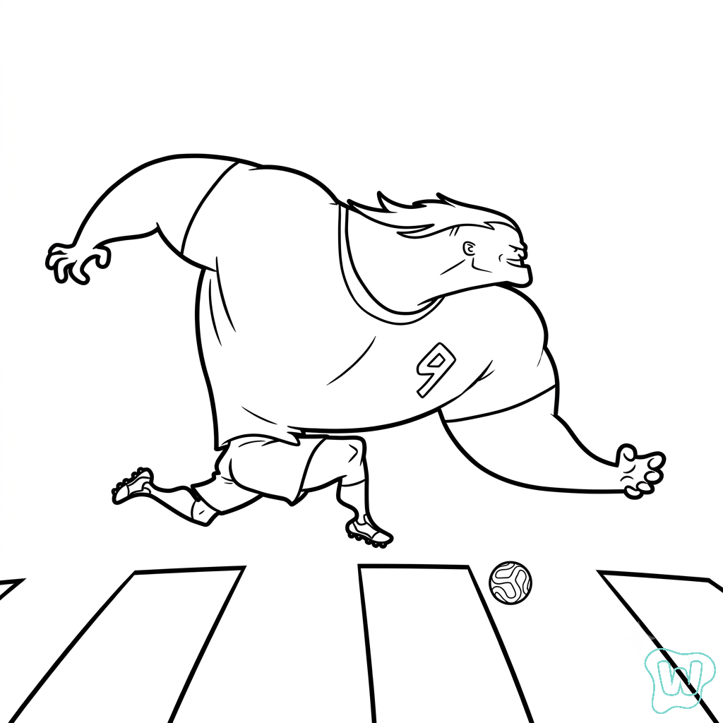 Erling Haaland Chibi dibujos para colorear