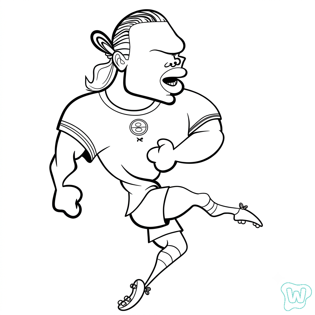 Erling Haaland Chibi PDF para imprimir gratis