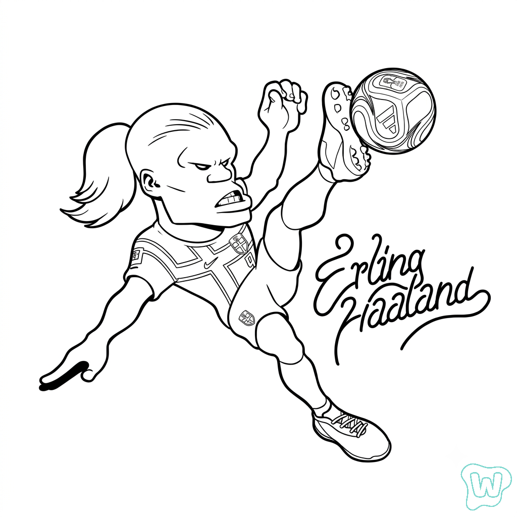 Erling Haaland Chibi páginas para colorear gratis