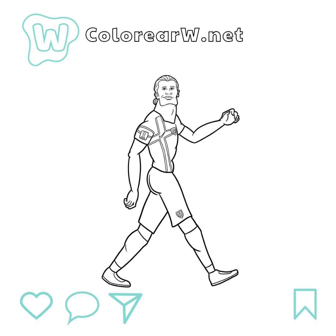 Erling Haaland Chibi para colorear (PDF para imprimir gratis) thumbnail