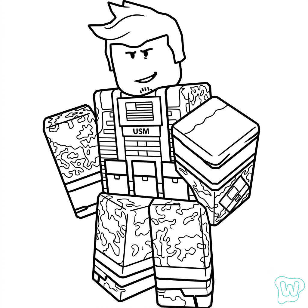 colorear páginas de Guest 1337 Roblox