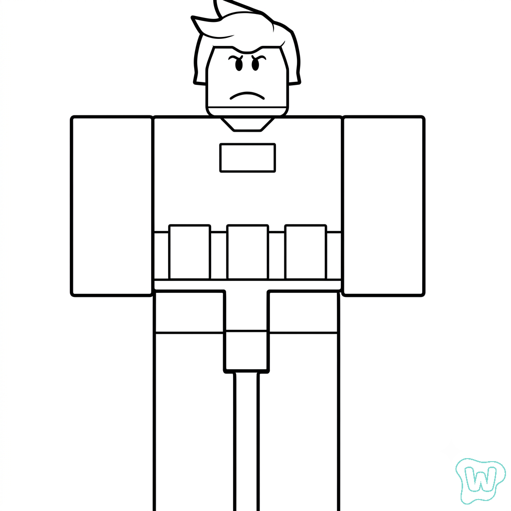 páginas para colorear detalladas de Guest 1337 Roblox