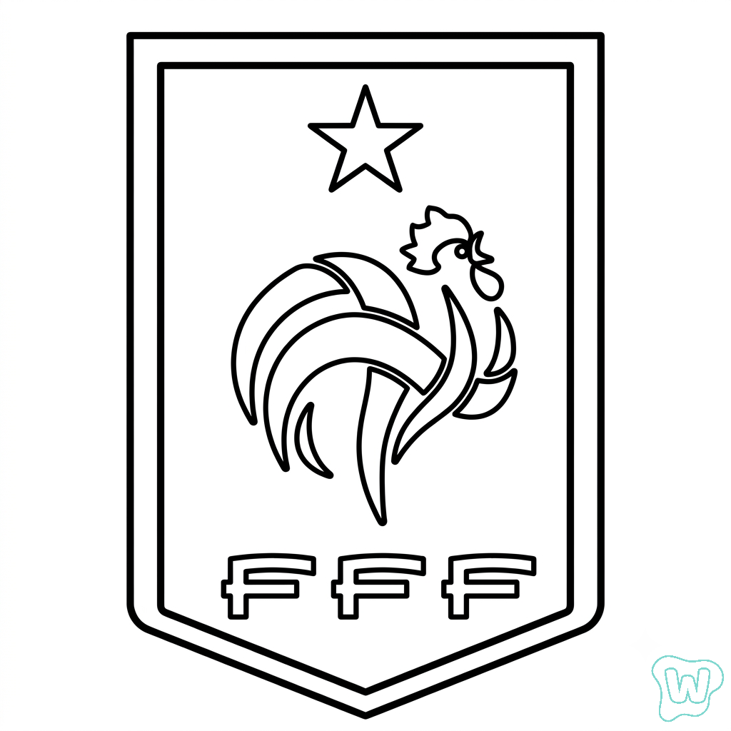 colorear y Imprimir PDF Logo Francia