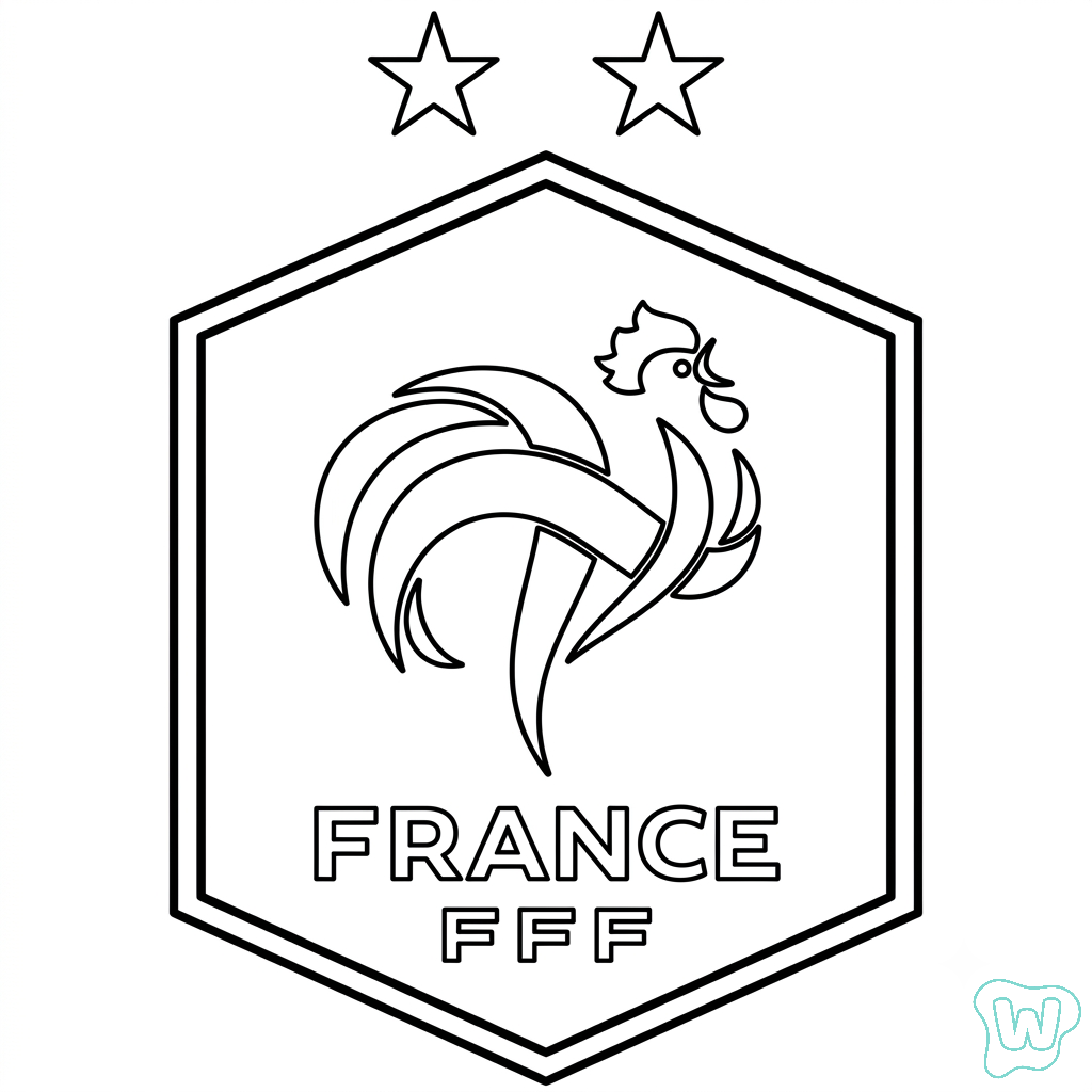 Logo Francia páginas para colorear de adornos