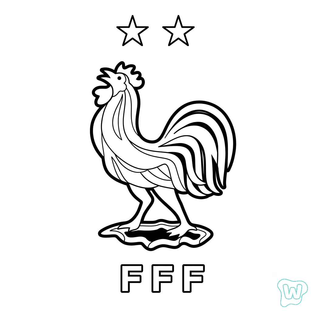 páginas para colorear Logo Francia