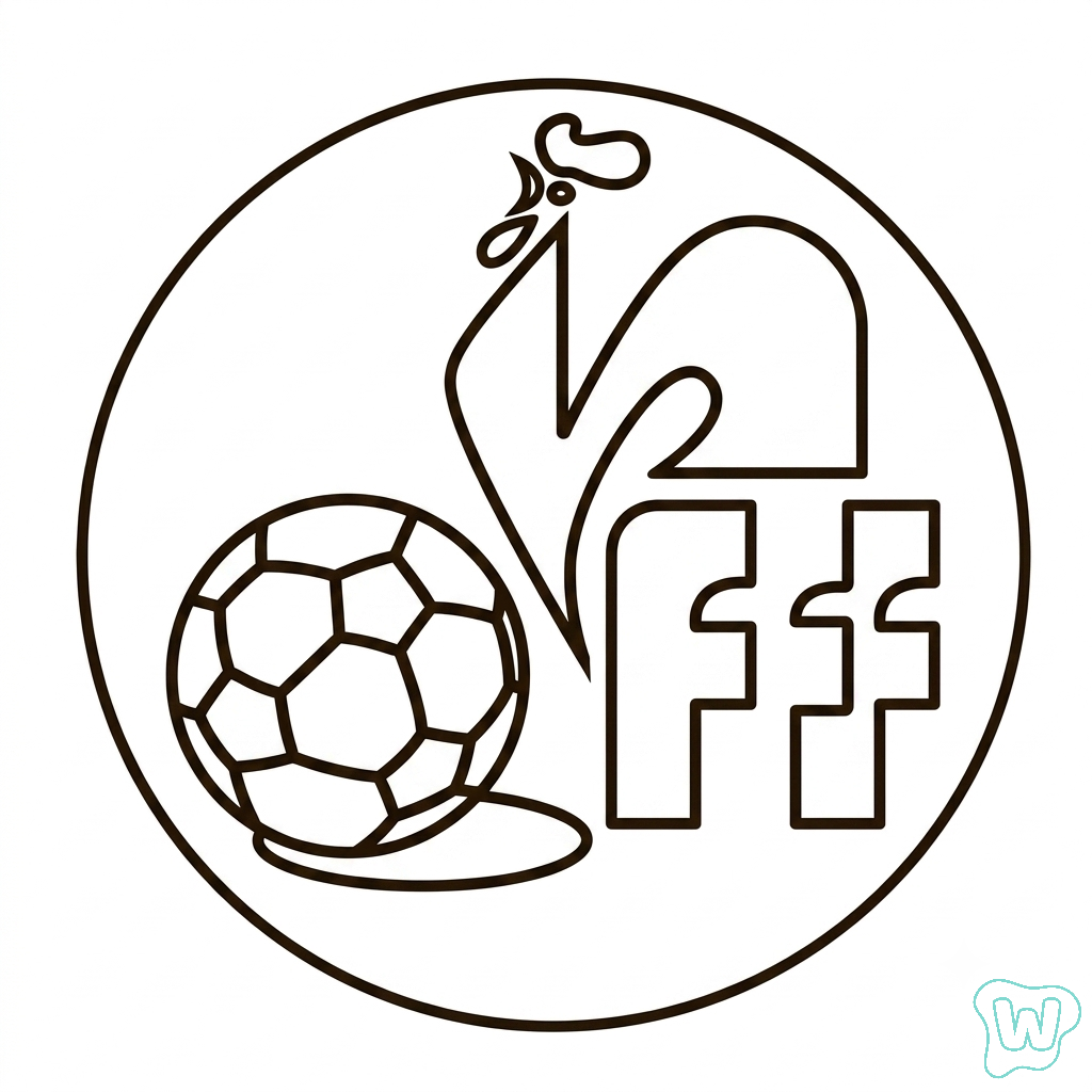 Logo Francia páginas para colorear