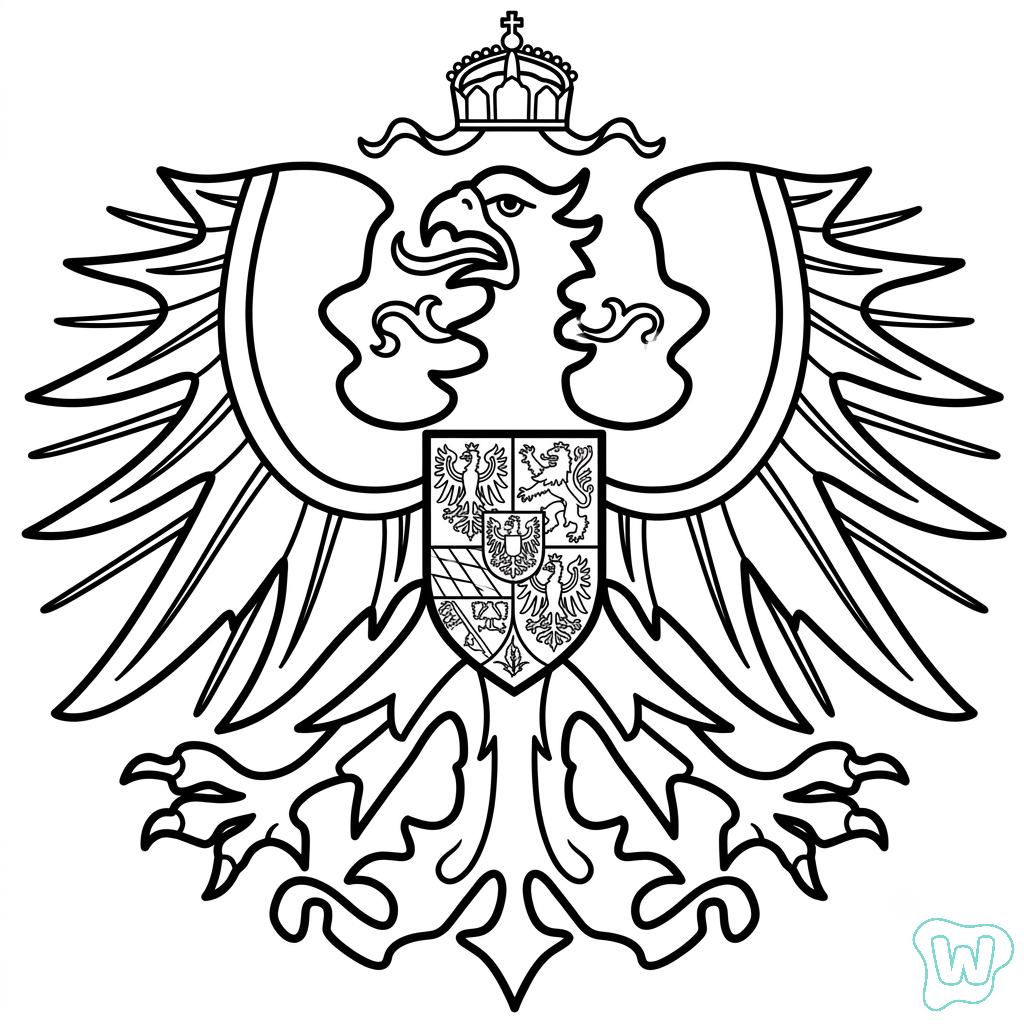 páginas para colorear de árboles Logotipo Alemania gratis