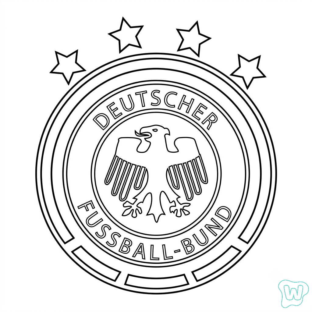Logotipo Alemania páginas para colorear de adornos