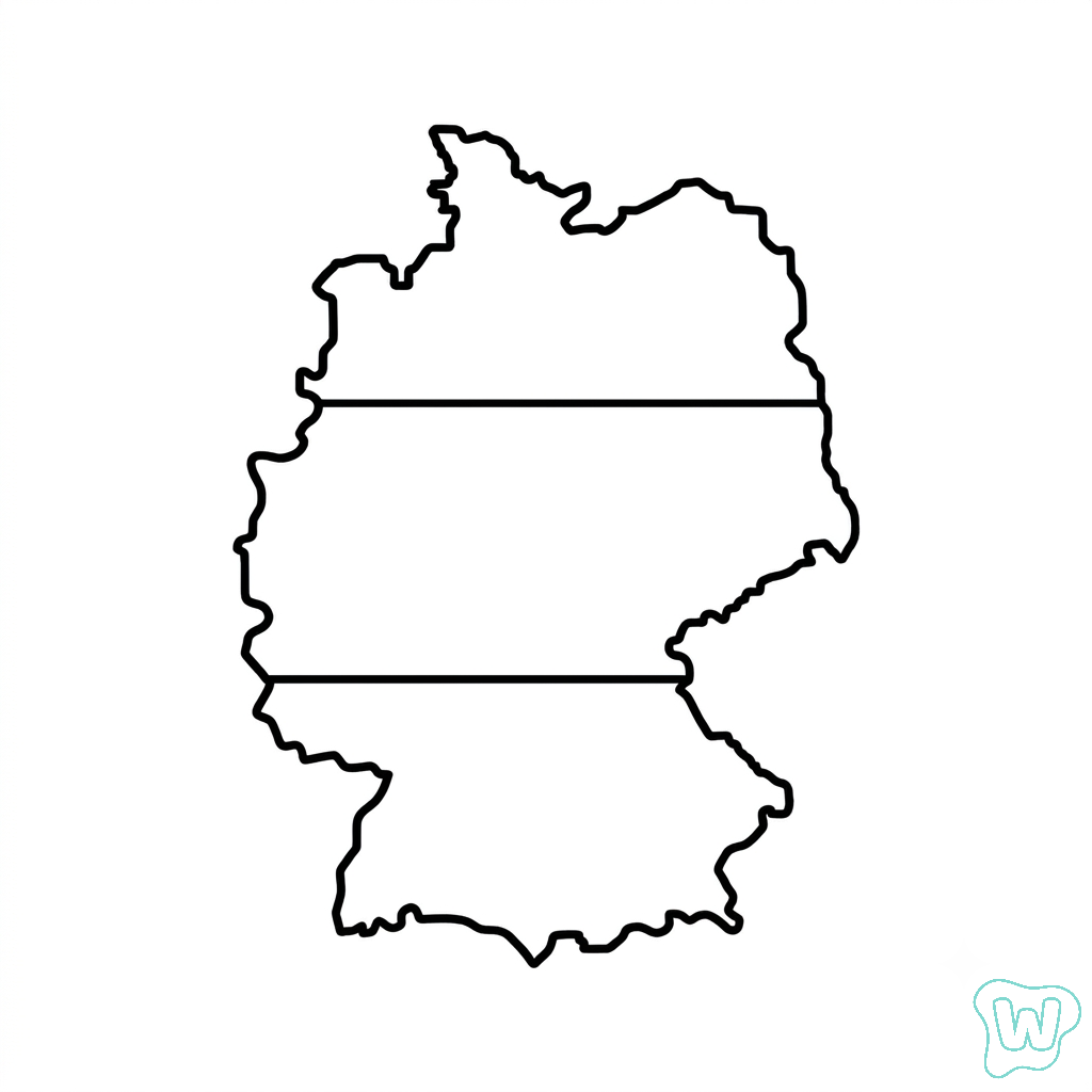 divertidas páginas para colorear Logotipo Alemania