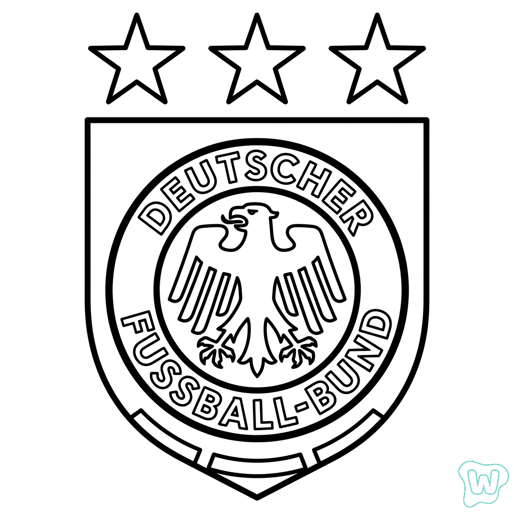 páginas para colorear para imprimir gratis Logotipo Alemania