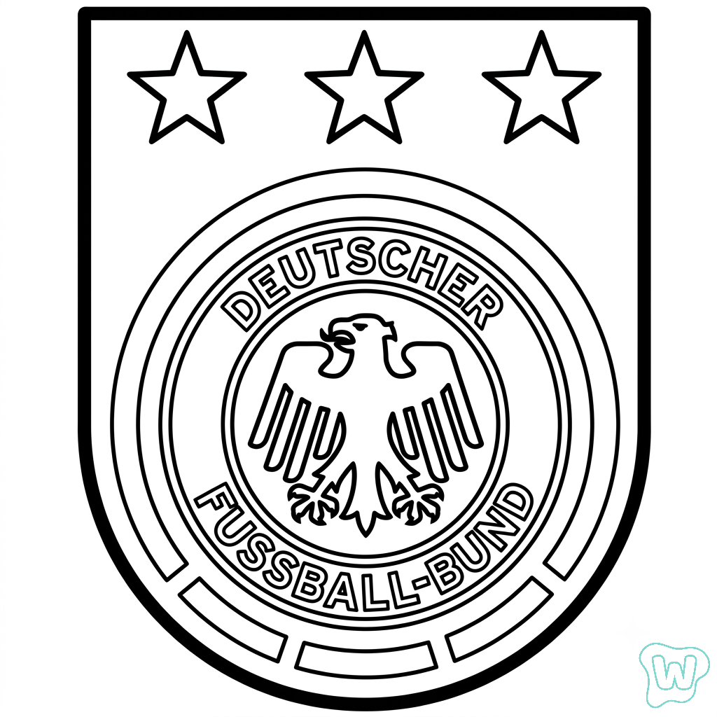 Logotipo Alemania para colorear gratis