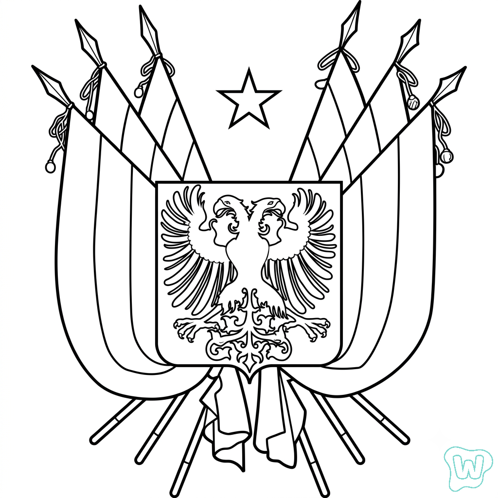 páginas para colorear de preescolar Logotipo Alemania