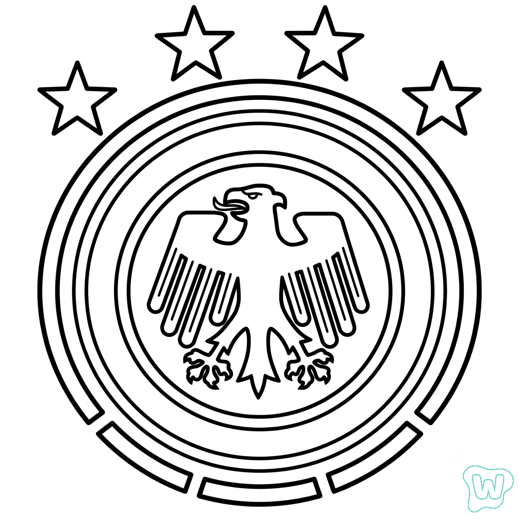 Logotipo Alemania páginas para colorear para adultos