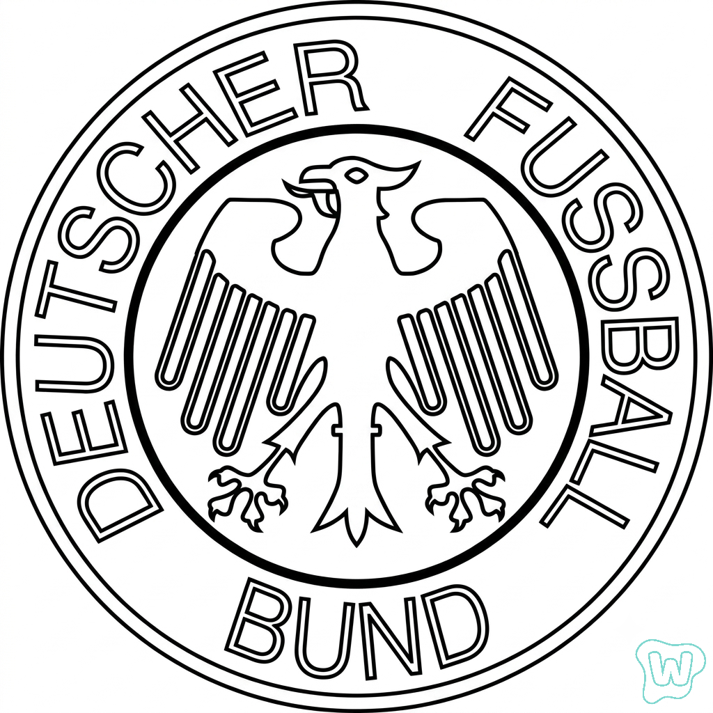 Logotipo Alemania para colorear y Imprimir PDF gratis
