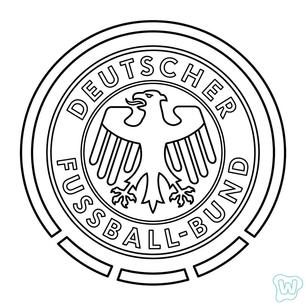 Logotipo Alemania adornos para colorear