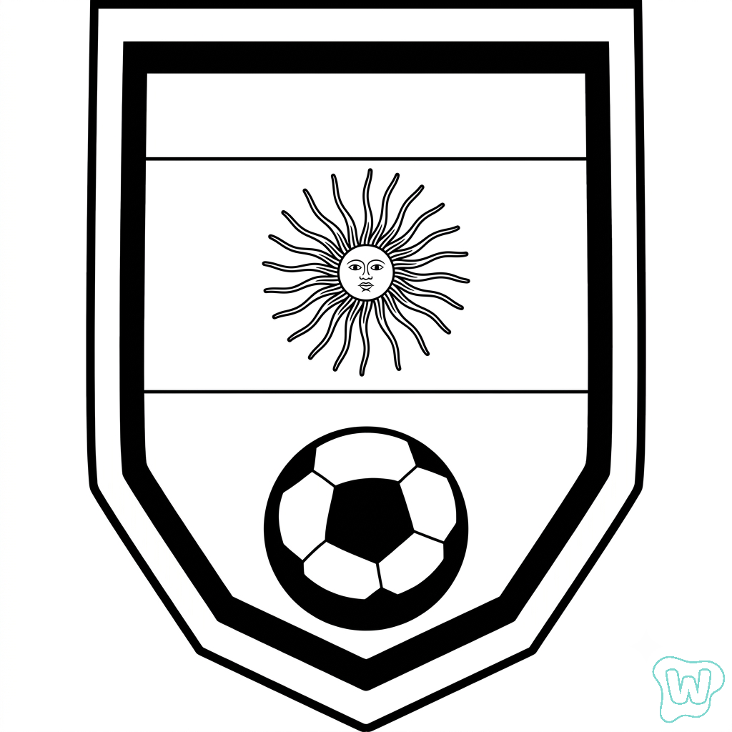 Logotipo Argentina dibujos para colorear