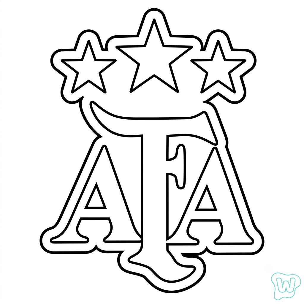 páginas para colorear de árboles Logotipo Argentina gratis