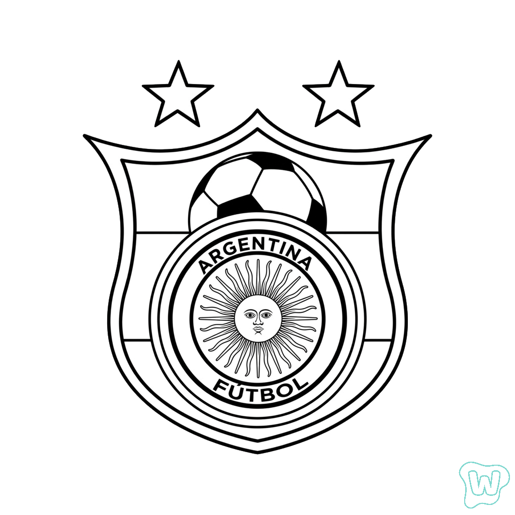 Logotipo Argentina páginas para colorear gratis 2