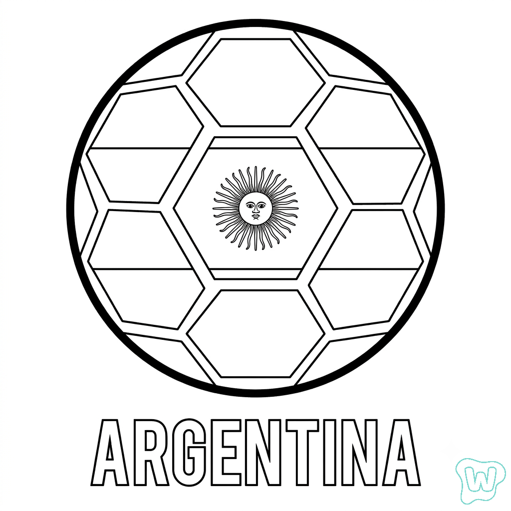 Logotipo Argentina para colorear