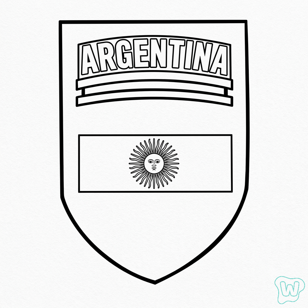 Logotipo Argentina páginas para colorear gratis