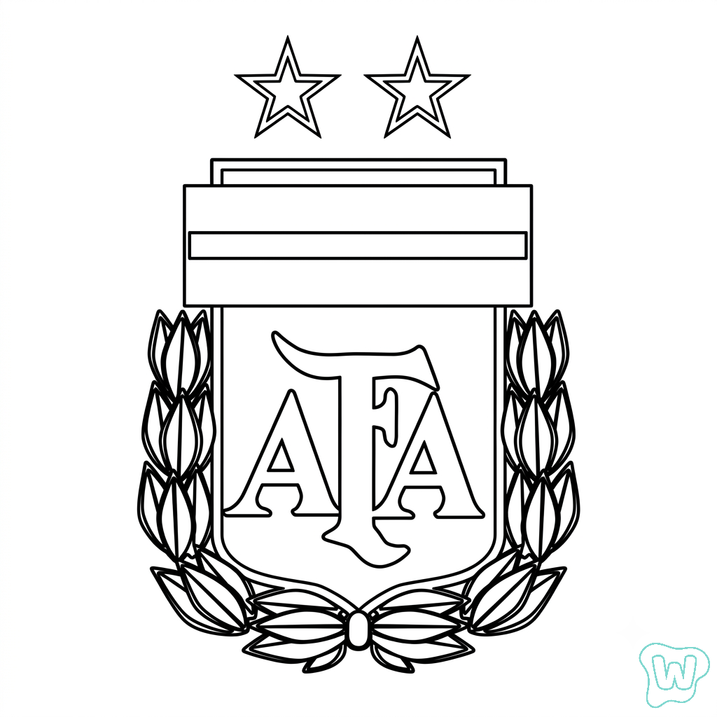 Logotipo Argentina dibujos para colorear y Imprimir PDF gratis