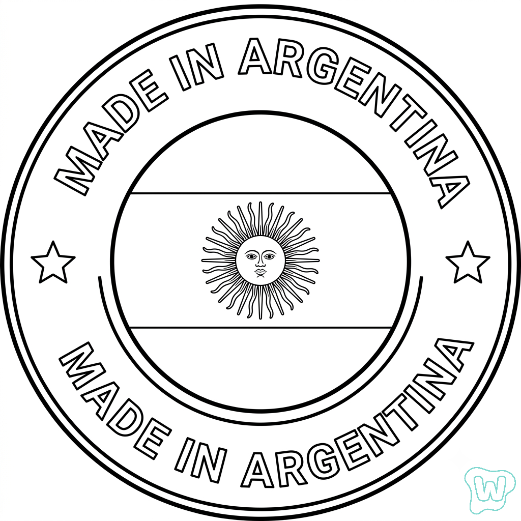 Logotipo Argentina páginas para colorear gratis 1