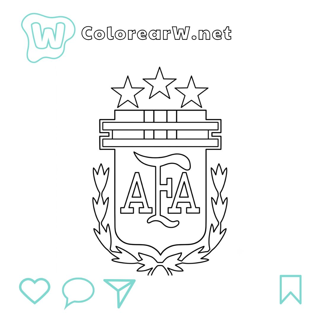 Logotipo Argentina para colorear (PDF para imprimir gratis) thumbnail