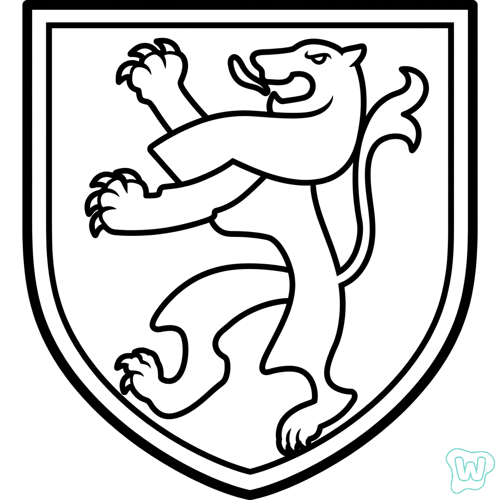 colorear y Imprimir PDF gratis Logotipo Bélgica