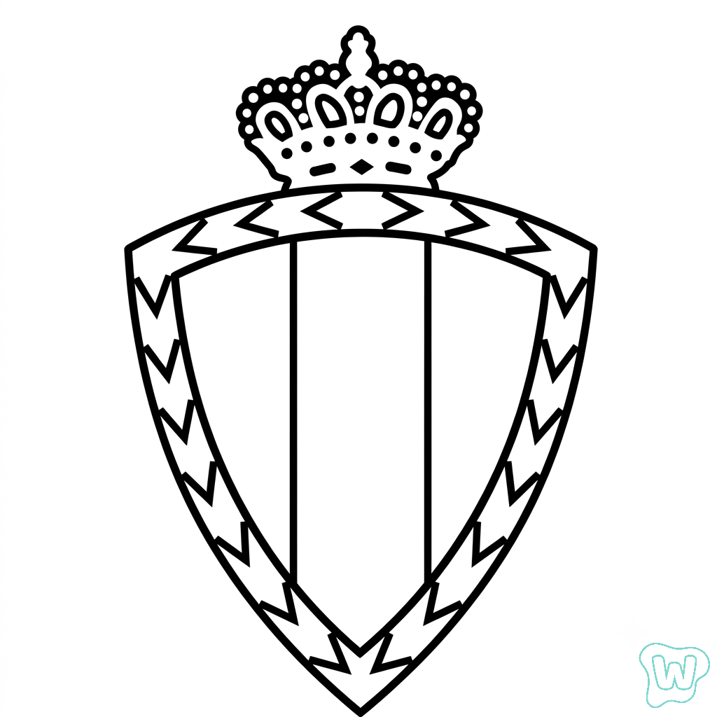 páginas para colorear de preescolar Logotipo Bélgica