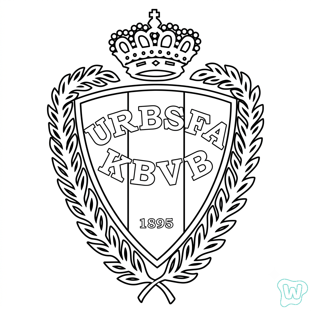 Logotipo Bélgica dibujos para colorear y Imprimir PDF gratis