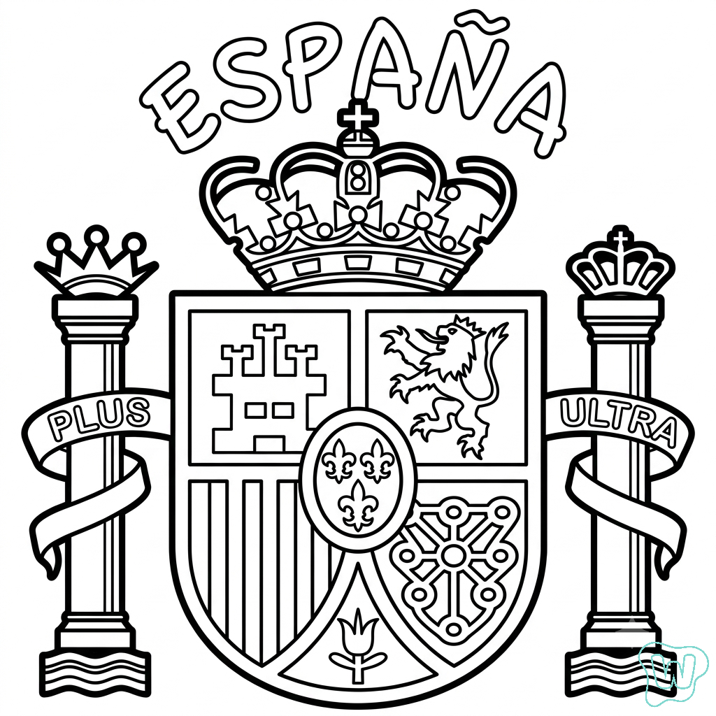 páginas para colorear para Logotipo España