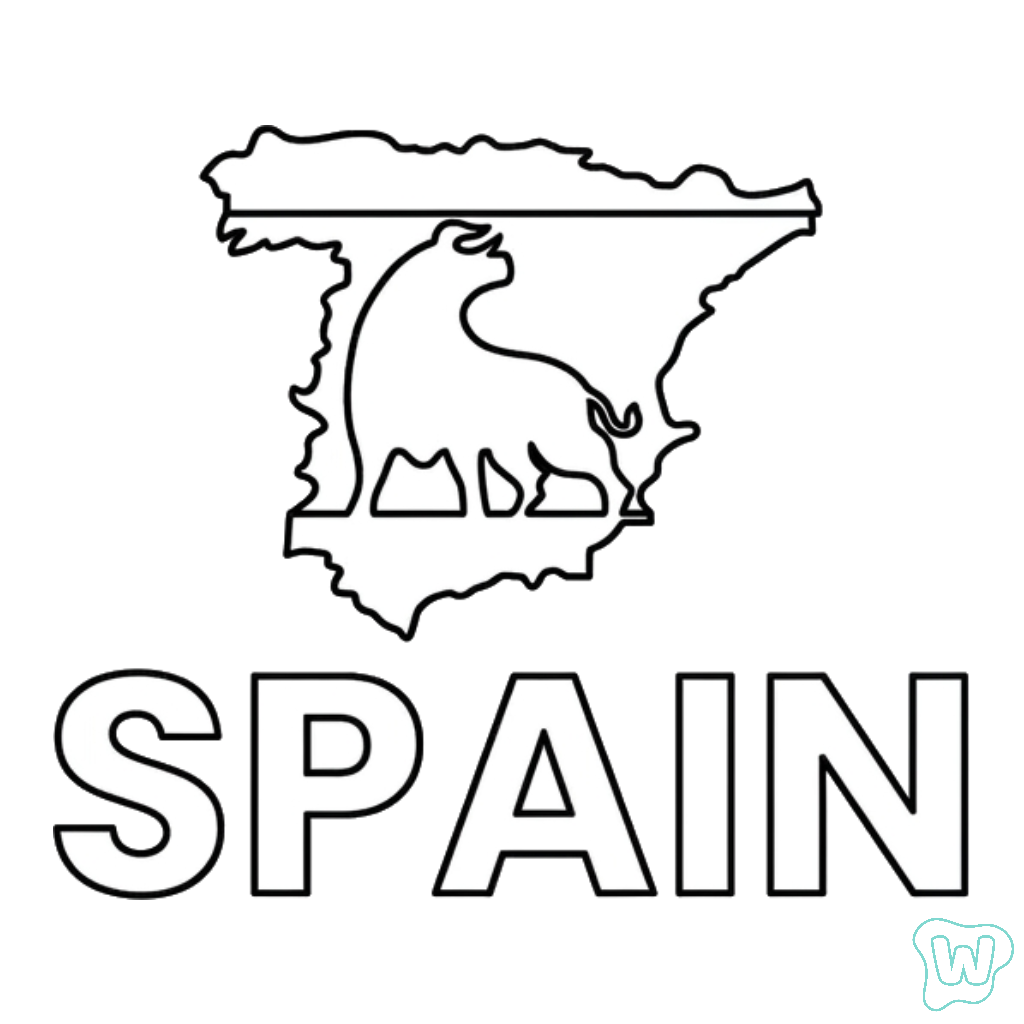 páginas para colorear gratis Logotipo España para adultos