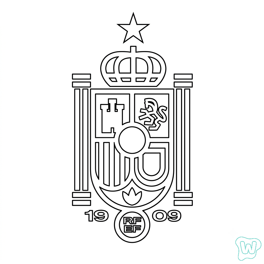 Logotipo España para colorear