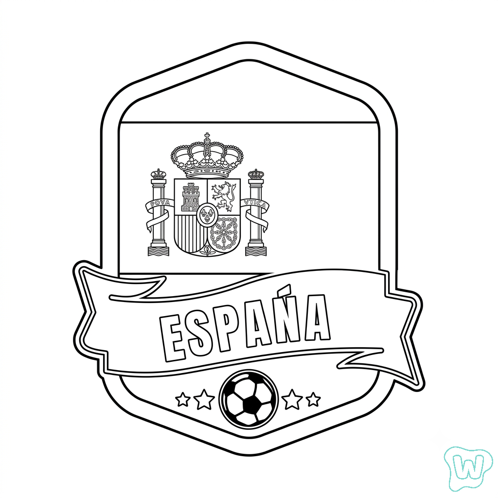 Logotipo España páginas para colorear para adultos