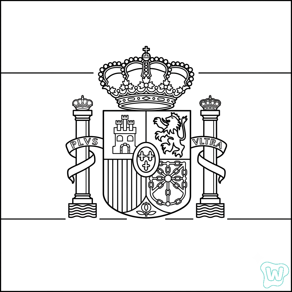 niños Logotipo España páginas para colorear