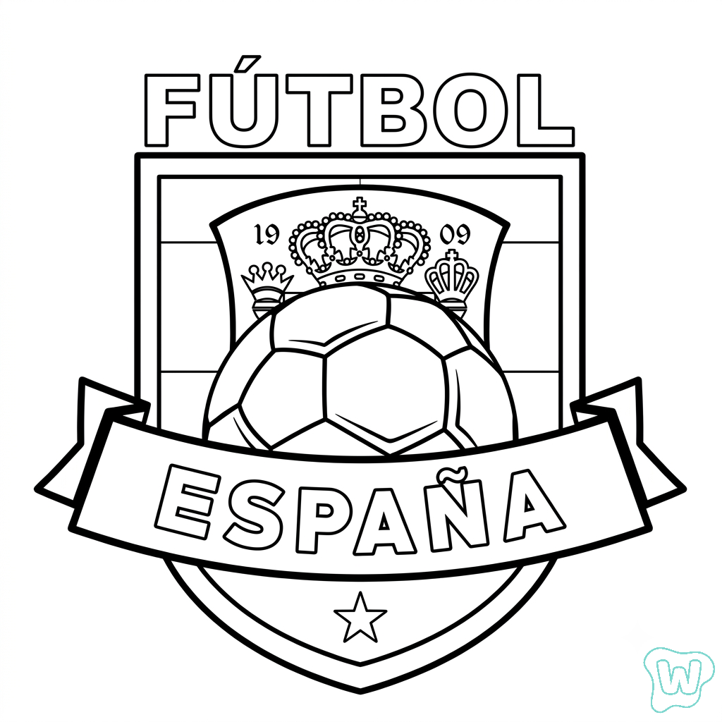Logotipo España páginas para colorear para niños