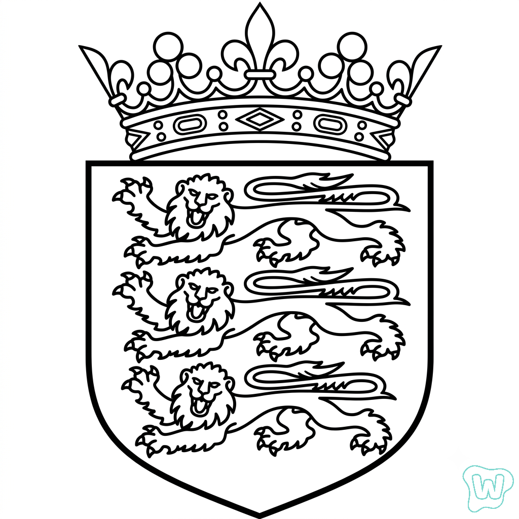 Logotipo Inglaterra páginas para colorear para imprimir gratis