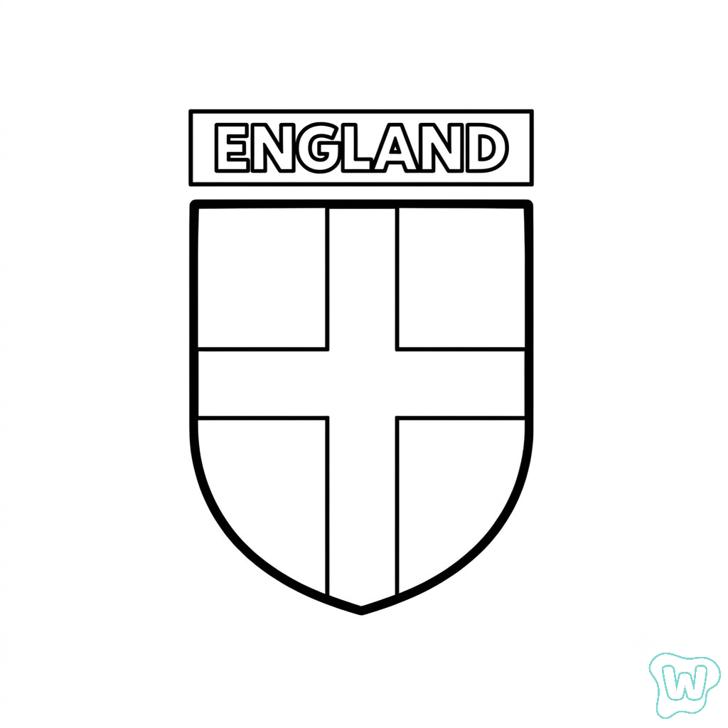 páginas para colorear para Logotipo Inglaterra