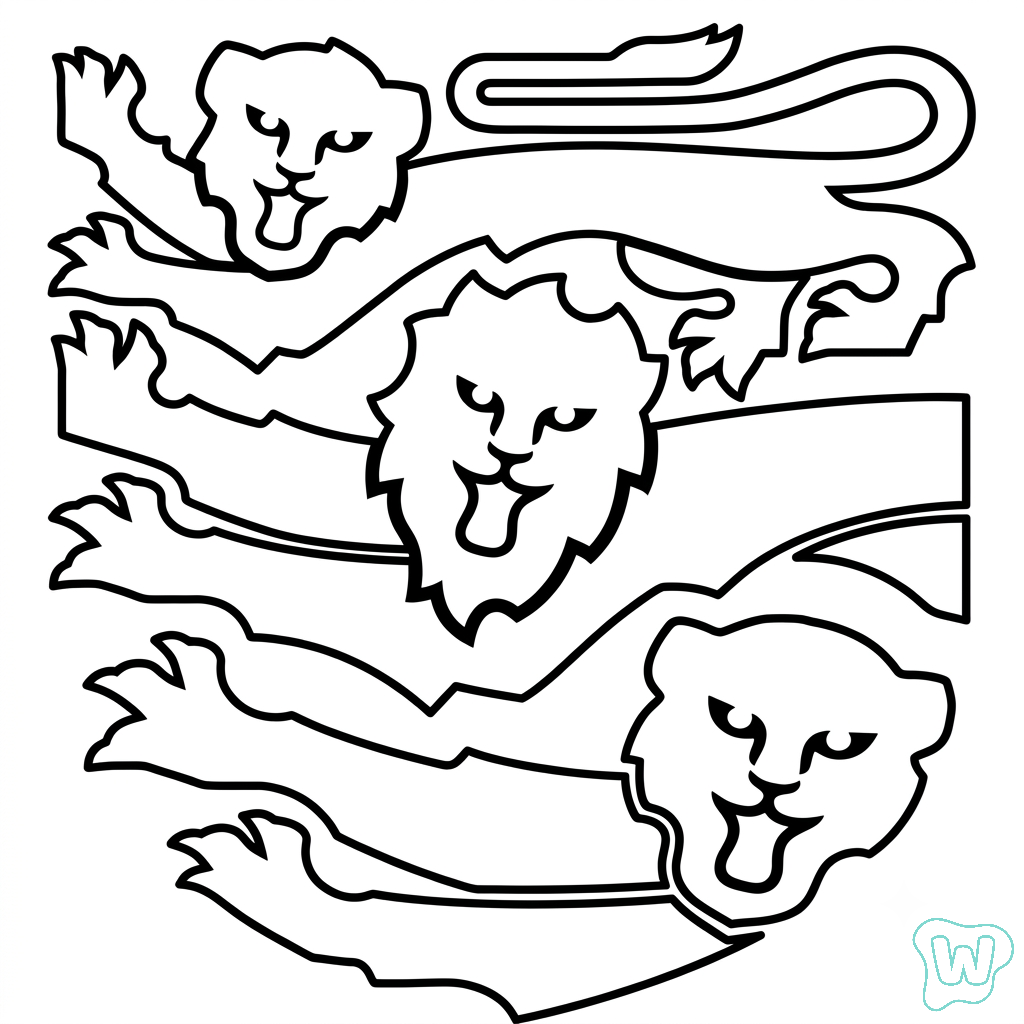 Logotipo Inglaterra páginas para colorear para imprimir