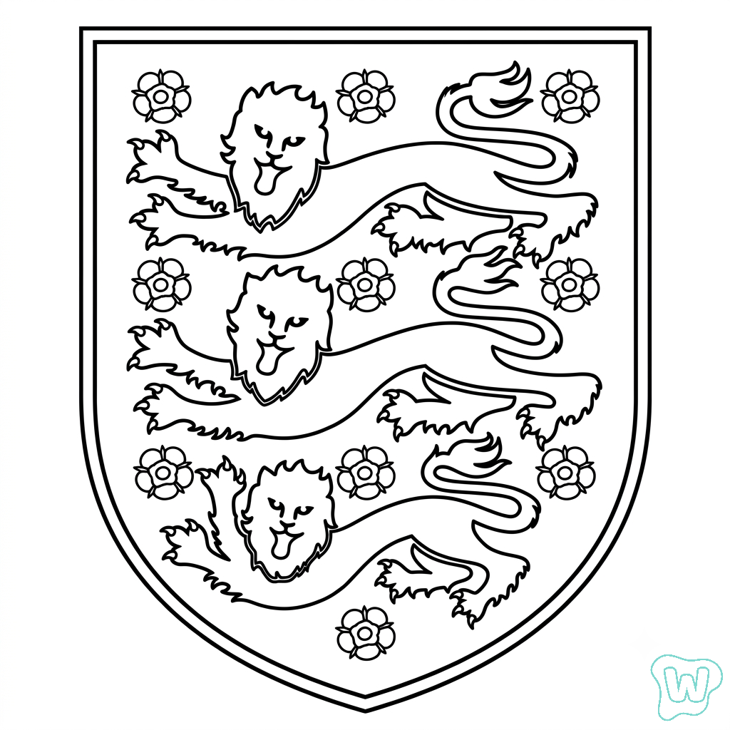 niños Logotipo Inglaterra páginas para colorear
