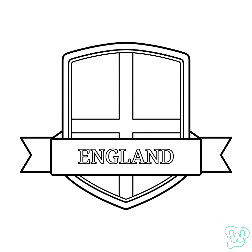Logotipo Inglaterra para colorear gratis