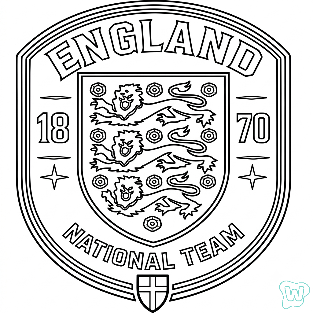 colorear páginas de Logotipo Inglaterra