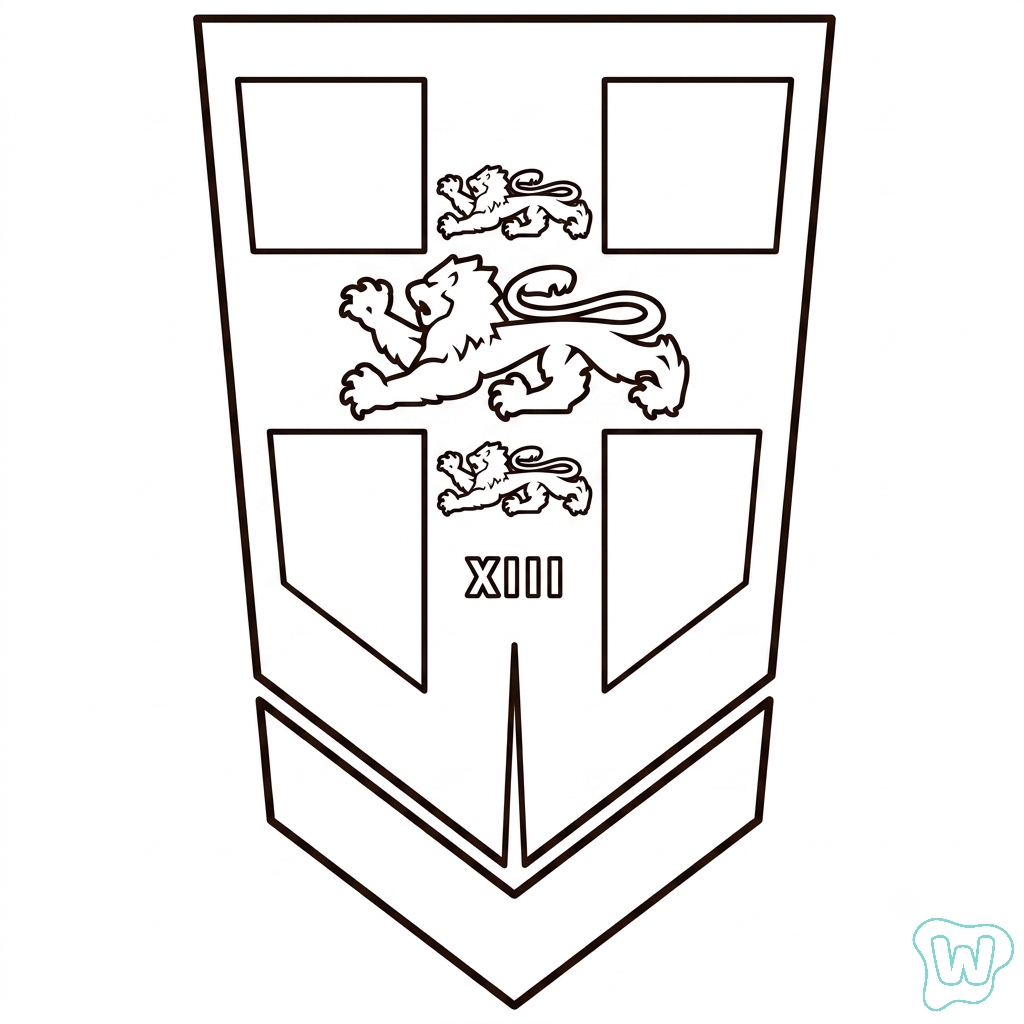 páginas para colorear imprimibles Logotipo Inglaterra