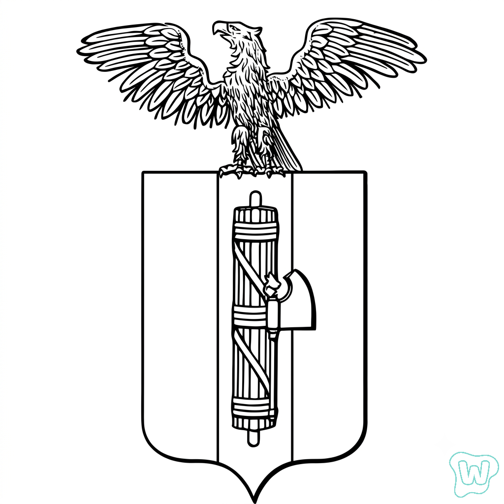 páginas para colorear para imprimir gratis Logotipo Italia