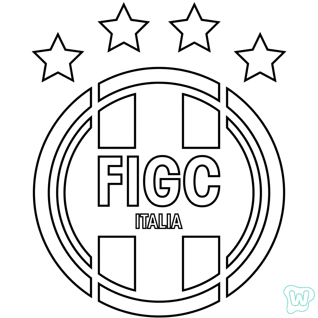 Logotipo Italia páginas para colorear fáciles