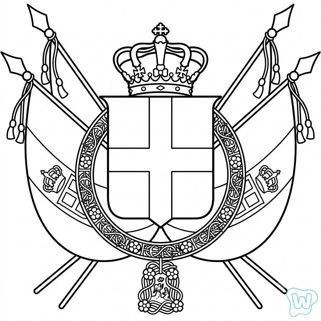 páginas para colorear de árboles Logotipo Italia gratis