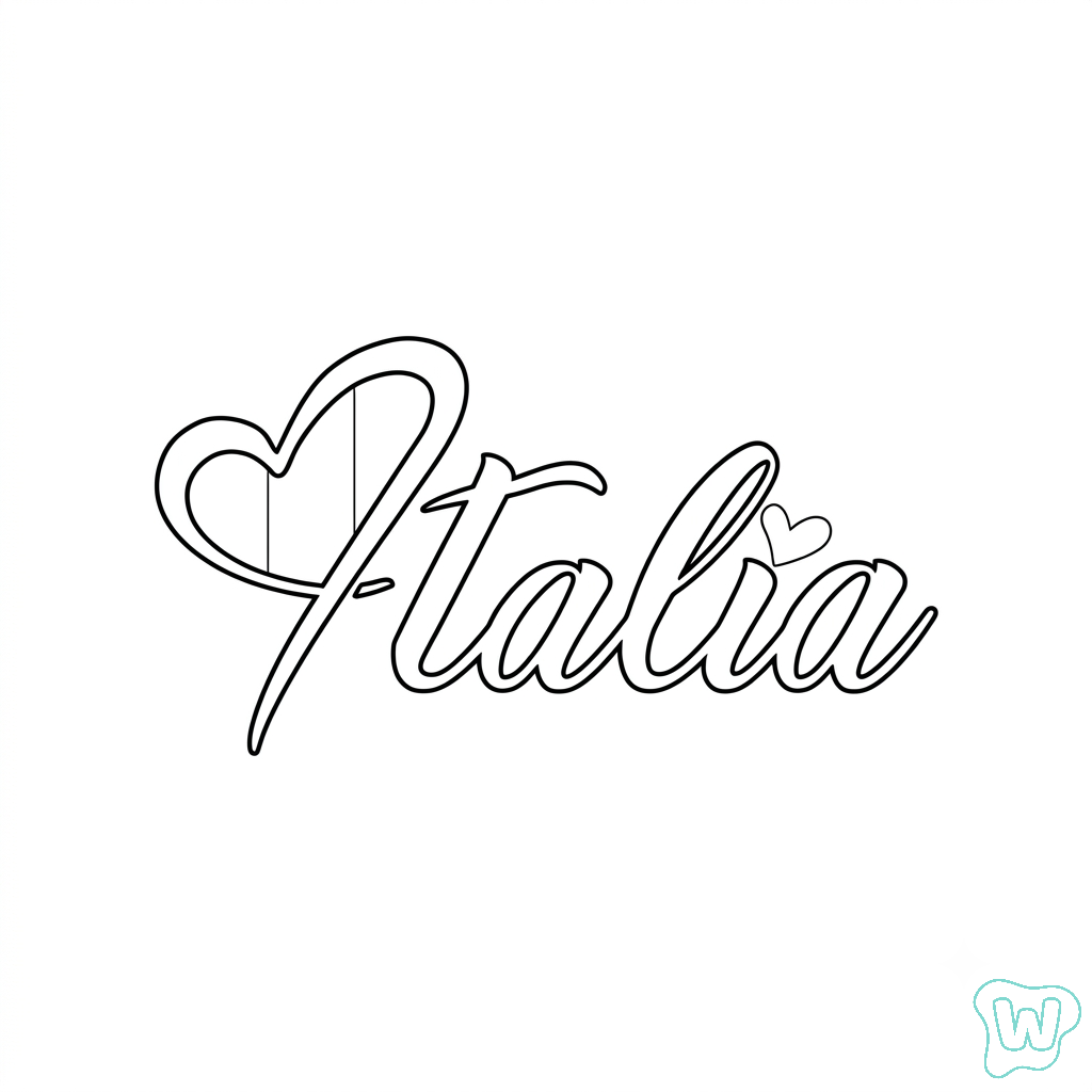 dibujos para colorear Logotipo Italia