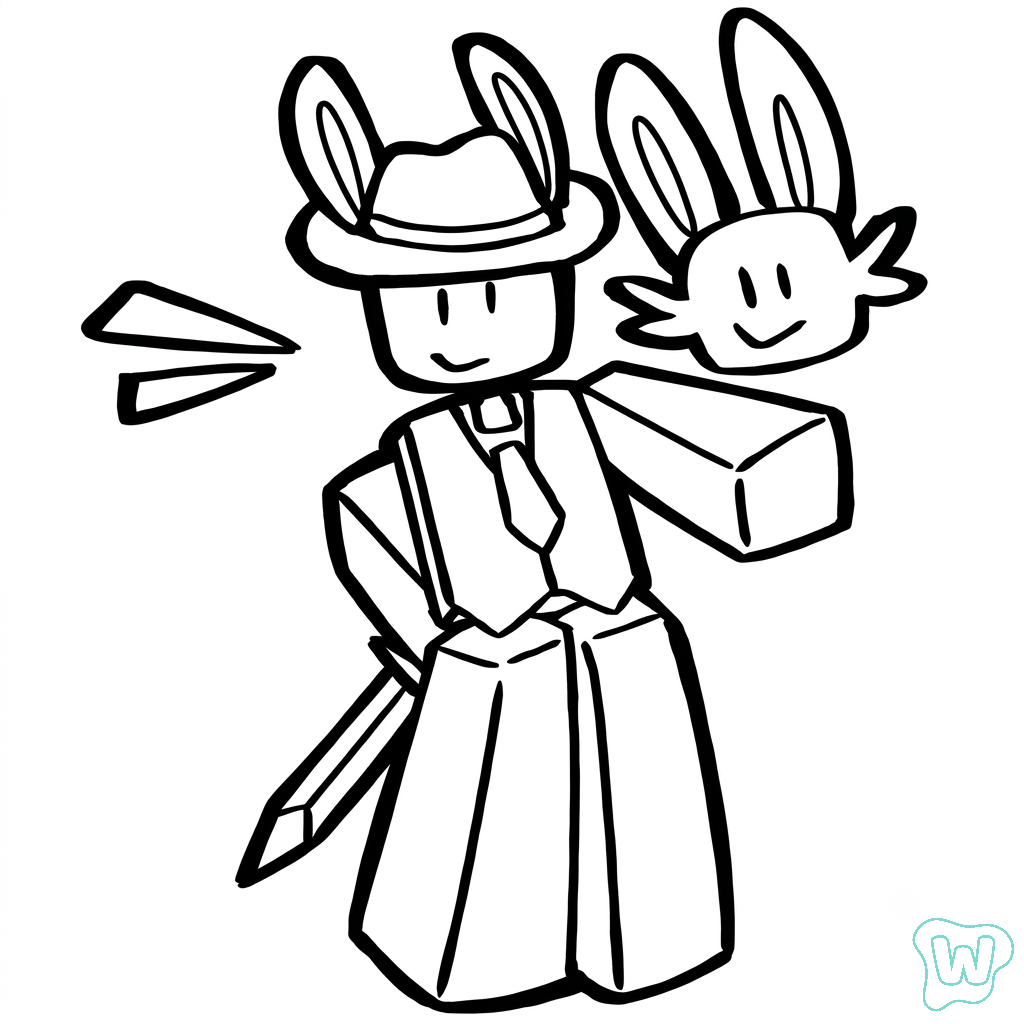 páginas para colorear Mafioso Roblox gratis